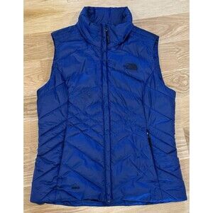 The North Face Vest Womens Small Cobalt Blue Quilted 550 Fill Goose Down Puffer